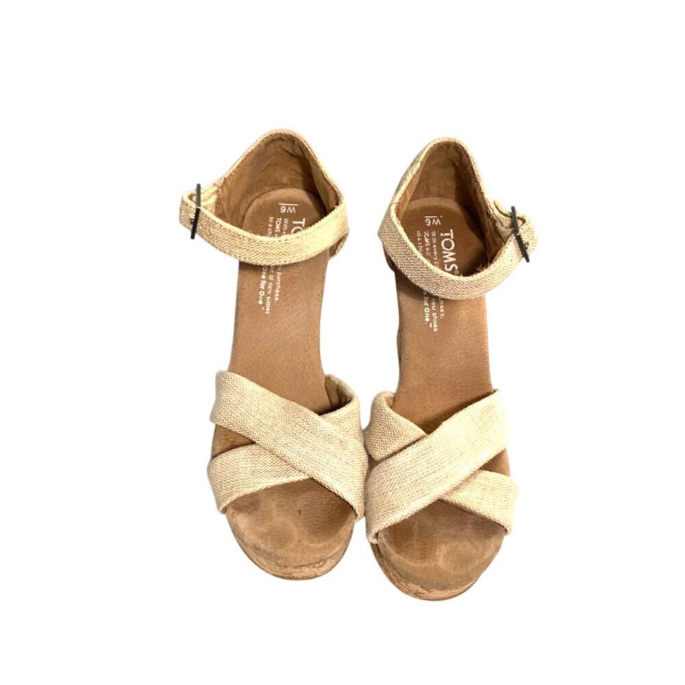 Tom's Womens Shoes Size 6 Wedge Sandals